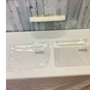 3 New Clear Plastic Face Shields Forehead Cushion Masks w Elastic Straps